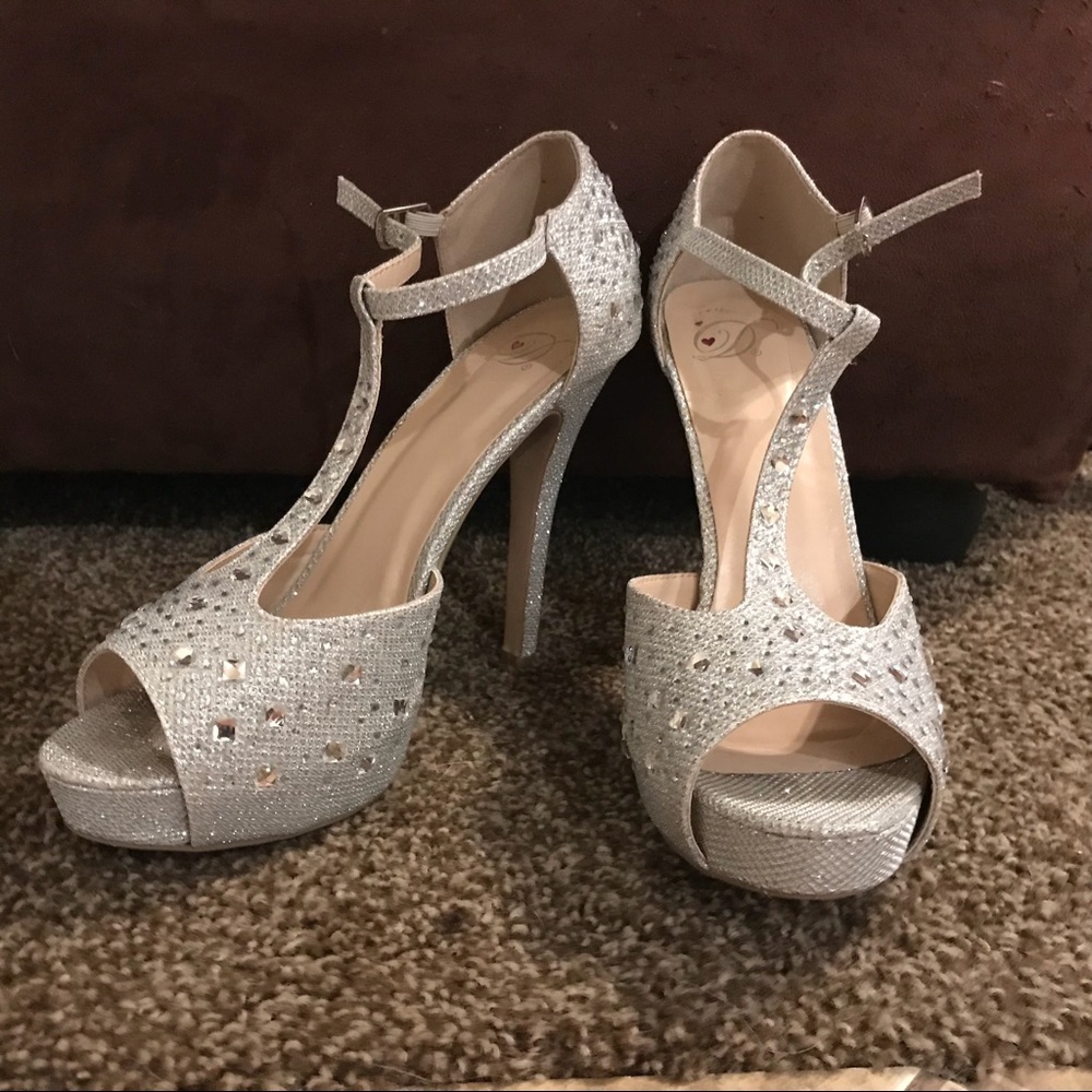 Rine stone covered heels
